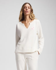 SHEA - Essential Terry V-Neck Sweatshirt