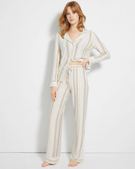SUMMIT STRIPE CHAMPAGNE - Printed Pajama Pants