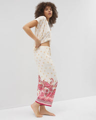 KASHMIR PAISLEY PLCD CH - Cropped Pajama Pants
