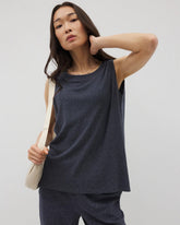 HEATHER ECLIPSE - Rib Knit Sleeveless Top