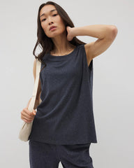 HEATHER ECLIPSE - Rib Knit Sleeveless Top