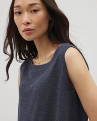 HEATHER ECLIPSE - Rib Knit Sleeveless Top