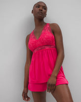 PERFECT PINK - Soft Support Lace Pajama Cami