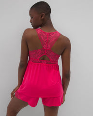 PERFECT PINK - Soft Support Lace Pajama Cami