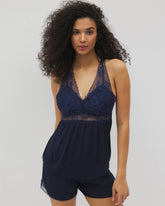 NIGHTFALL NAVY - Soft Support Lace Pajama Cami