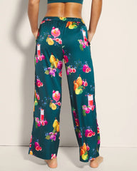 GETTIN FIGGY WITH IT TEAL - Piped Pajama Pant