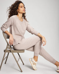 HEATHER MINK - Essential Terry Crewneck Sweatshirt