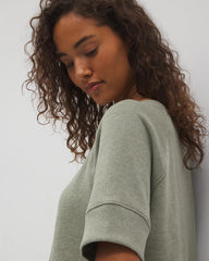 HEATHER HIGHLANDS - Cotton Terry Dolman Top