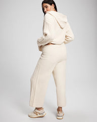 PARCHMENT - Cable Knit Plush Ankle Pant