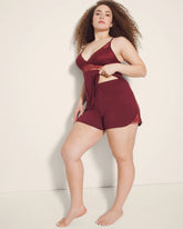 VERMILLION - Lace Trim Pajama Shorts