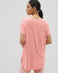 PALOMA GLOW - Short Sleeve Pajama Tunic Tee