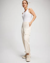 PARCHMENT - Satin Relaxed Cargo Pant
