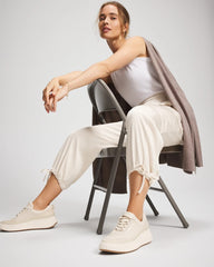 PARCHMENT - Satin Relaxed Cargo Pant