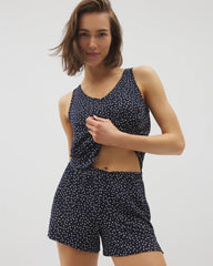 DOT OBSESSED NAVY - Pajama Shorts