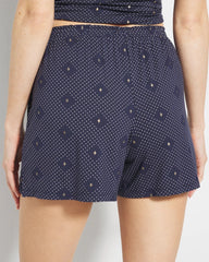 SHINE ON DOT NAVY - Pajama Shorts