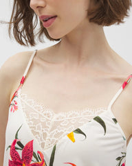 LE TIGRE FLORA CHAMPAGNE - Lace Trim Pajama Cami