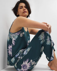 HAVEN BOTANICAL DARK SEA - Lace Trim Pajama Cami
