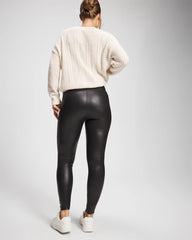 BLACK - High Waist Faux Leather Legging