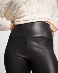 BLACK - High Waist Faux Leather Legging