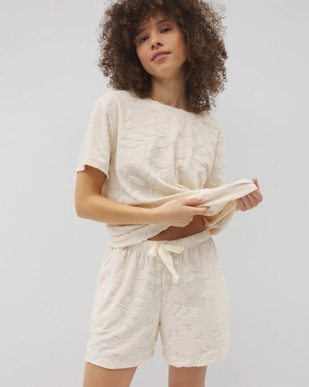 PARCHMENT - Jacquard Terry 5 Inch Short