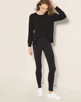 BLACK - High-Rise Fleece Legging