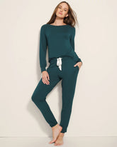 DEEP TEAL - Banded Ankle Pajama Pant