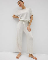 HEATHER CRYSTAL - Sweater Wide-Leg Crop Pant