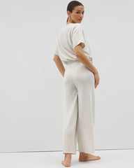 HEATHER CRYSTAL - Sweater Wide-Leg Crop Pant