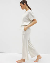 HEATHER CRYSTAL - Sweater Wide-Leg Crop Pant