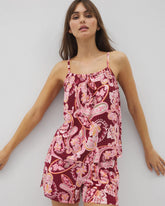 KASHMIR PAISLEY KISS - Smocked Pajama Cami