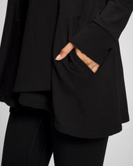 BLACK - Ultrasoft Fleece Cardigan