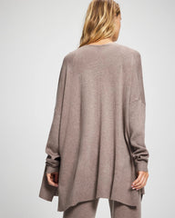 HEATHER FAWN - Premier Knit Sweater Wrap