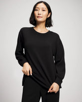 BLACK - Modern Modal Crewneck Sweatshirt