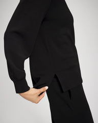 BLACK - Modern Modal Crewneck Sweatshirt