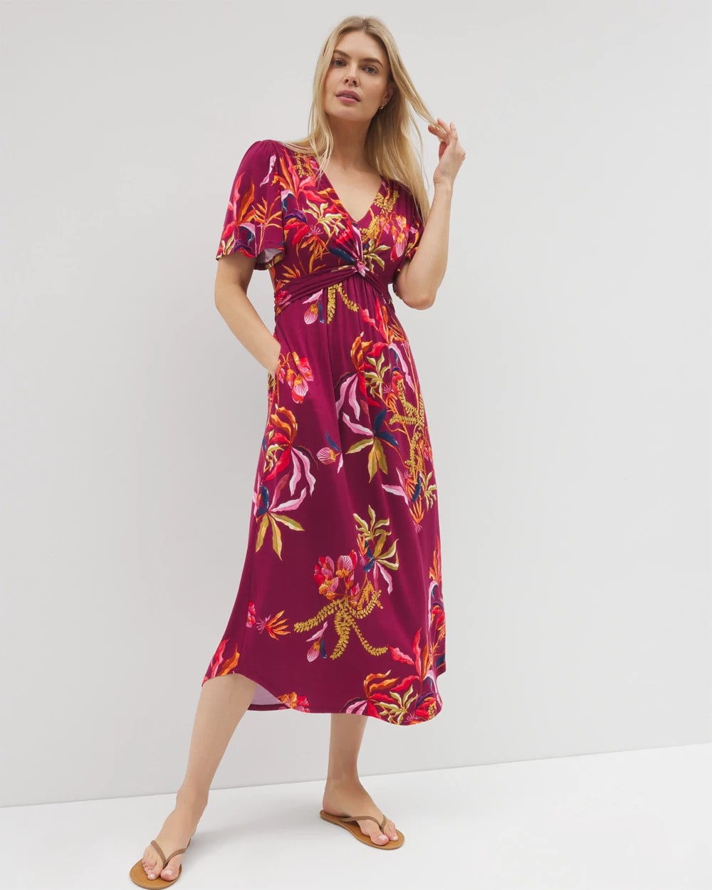 SUNRISE FLORA RED BEAUTY - Pamilla Midi Bra Dress