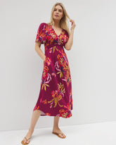 SUNRISE FLORA RED BEAUTY - Pamilla Midi Bra Dress
