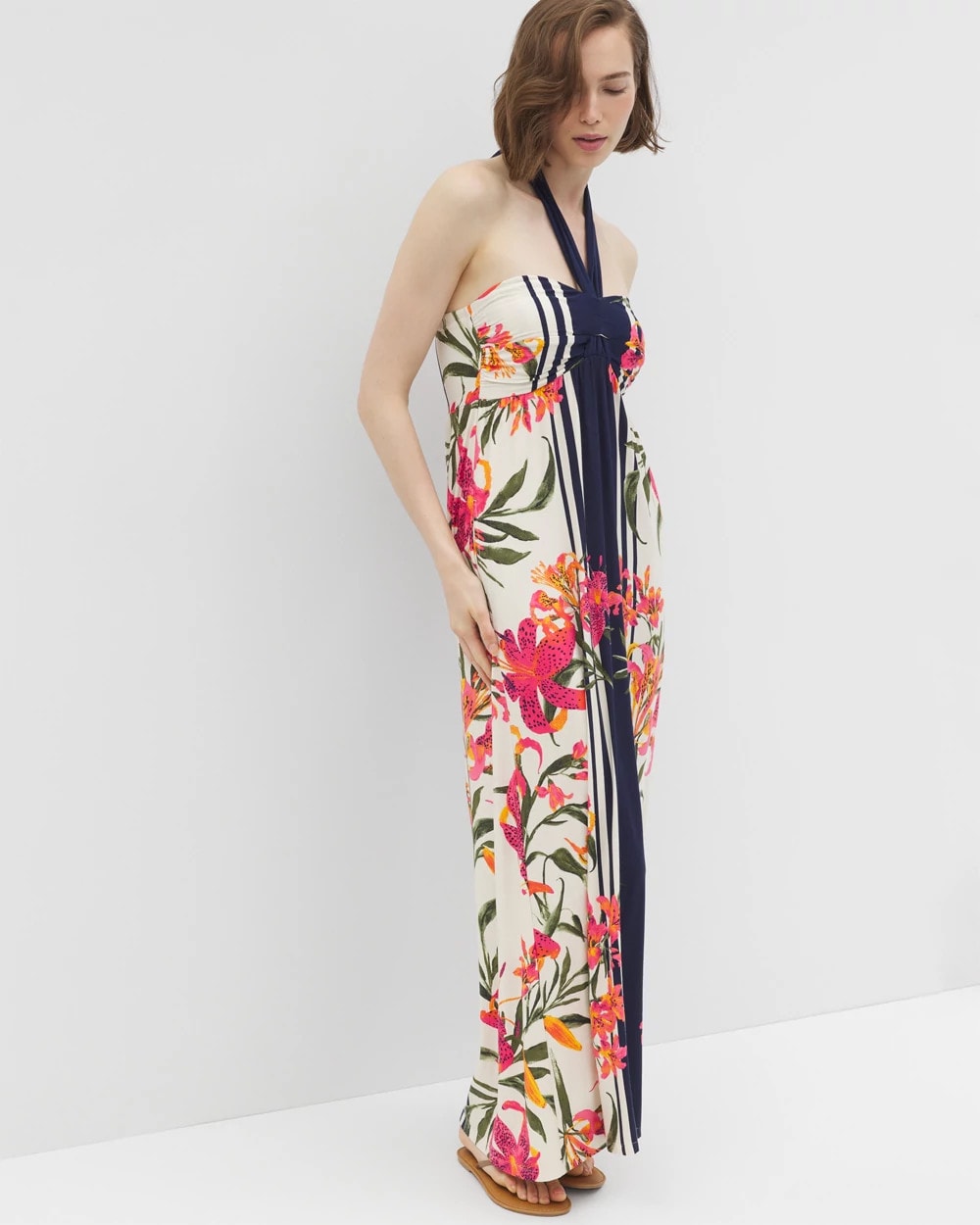 LE TIGRE FLORA BDR PARCH - Retreat Maxi Bra Dress