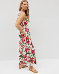 LE TIGRE TROPIC PARCHMENT - Riviera Surplice Maxi Bra Dress