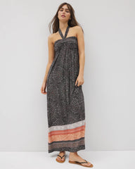 POINTILLISM BORDER BLK - Retreat Maxi Bra Dress