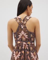 VIVID VINES FRENCH ROAST - Cross Back Strap Bra Dress