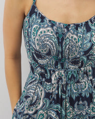 SHOW OFF PAISLEY NAVY - Paradiso Maxi Bra Dress