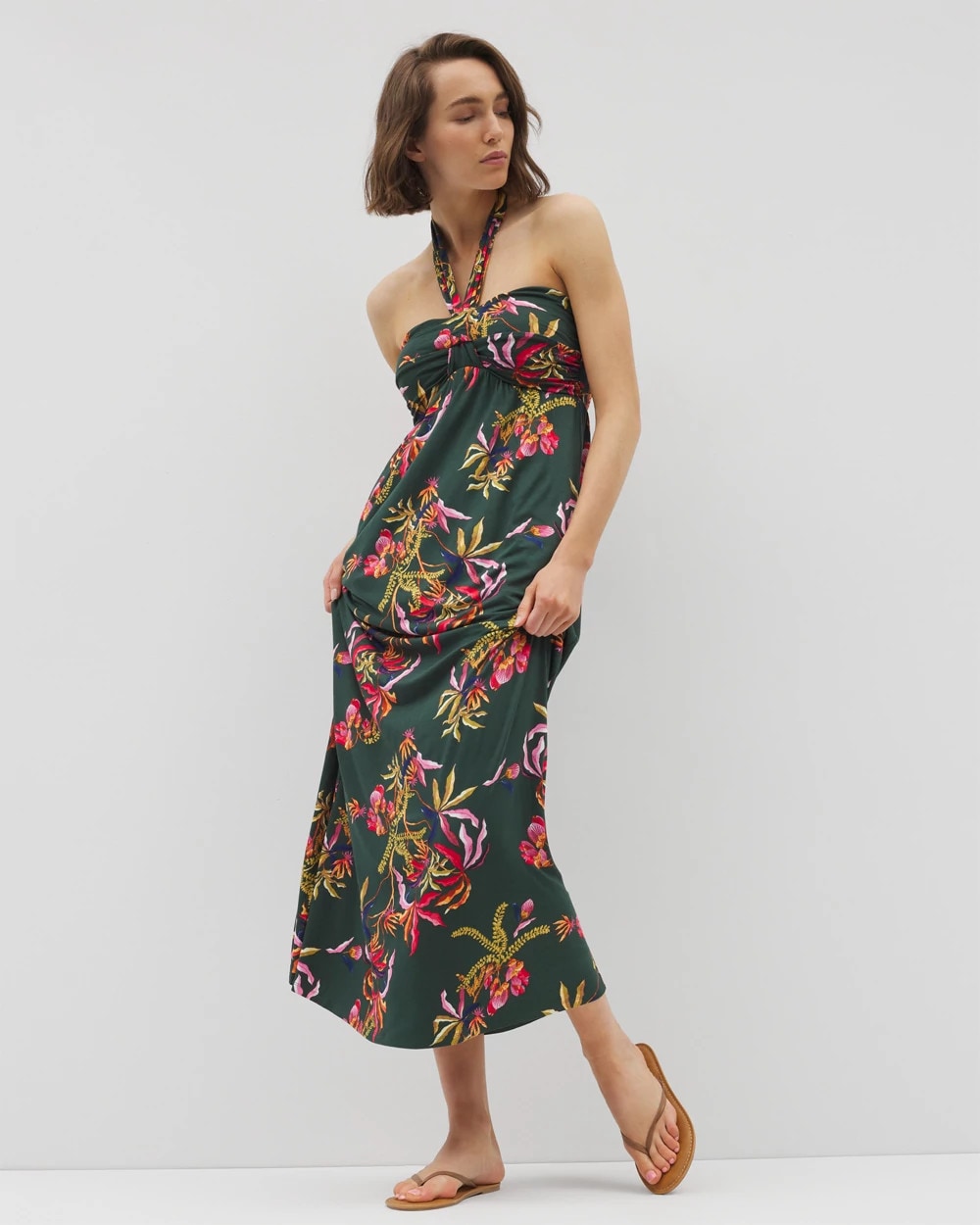 SUNRISE FLORA M EMERALD - Retreat Maxi Bra Dress