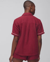VERMILLION - Short-Sleeve Pajama Top