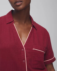 VERMILLION - Short-Sleeve Pajama Top