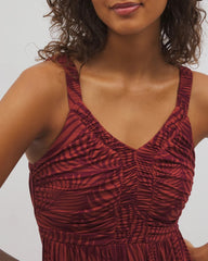 PEACEFUL PALMS MID VELVET - Cabana Midi Bra Dress