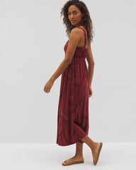 PEACEFUL PALMS MID VELVET - Cabana Midi Bra Dress
