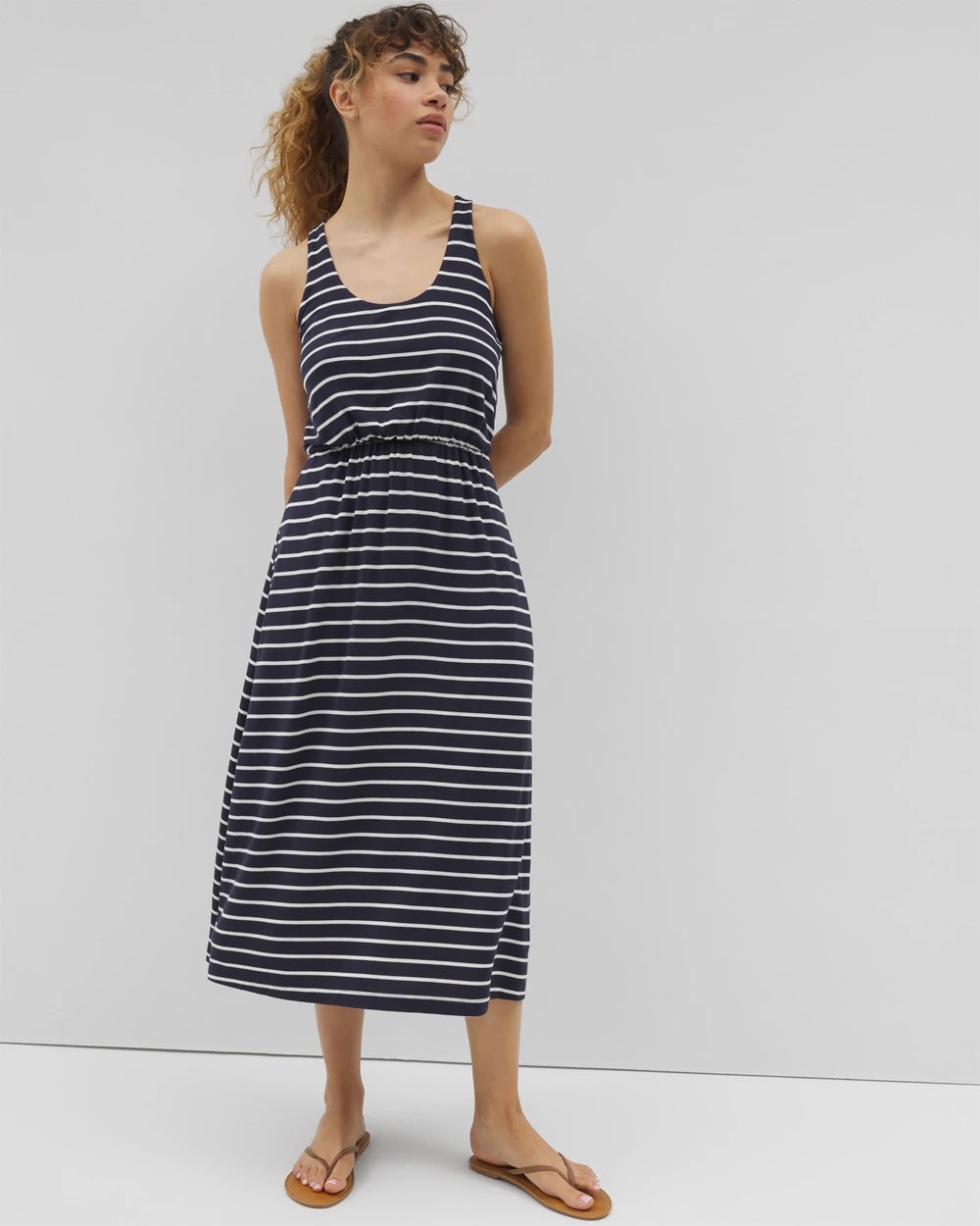 FUNDAMENTAL POLAR COCO - Lightweight Terry Lounge Midi Dress