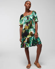 BUNGALOW PALMS COCONUT - Tiered Short Bra Dress