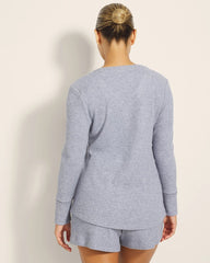 LUNAR TIDE - Long-Sleeve Pajama Henley