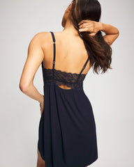 NIGHTFALL NAVY - Soft Support Lace Chemise